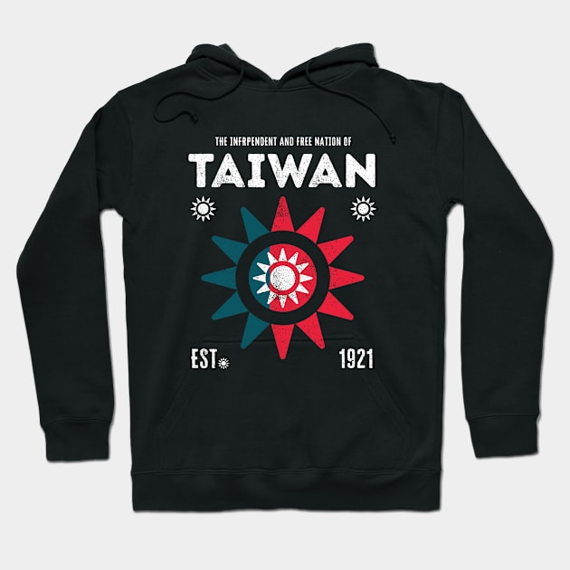 Taiwan Flag Hoodie by FullOnNostalgia